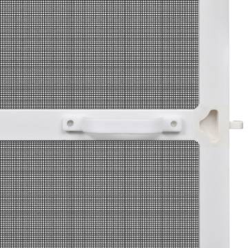 White Hinged Insect Screen for Doors - 100 x 215 cm