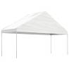 White Gazebo with Roof - 6.69x5.88m | Hipomarket UK