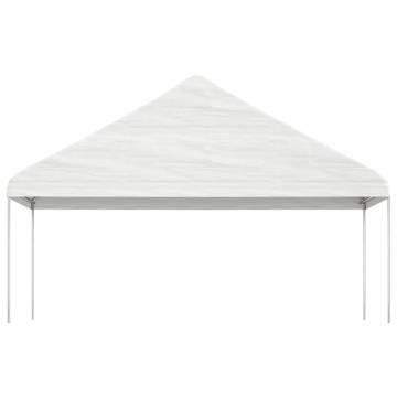 White Gazebo with Roof - 6.69x5.88m | Hipomarket UK