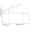 White Gazebo with Roof - 6.69x5.88m | Hipomarket UK