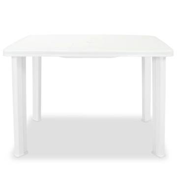 Weather-Resistant White Garden Table - 101x68 cm