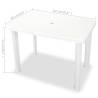 Weather-Resistant White Garden Table - 101x68 cm