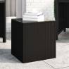 Side Table Black 40x37x40.5 cm Poly Rattan and Tempered Glass Colour black Quantity in Package 1 