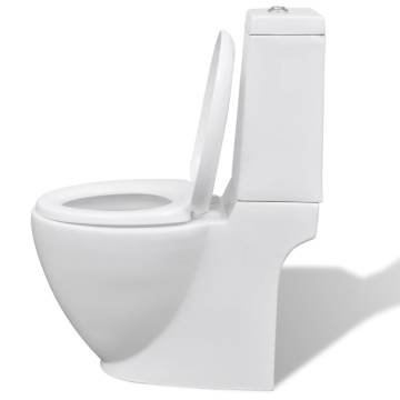 Stylish White Ceramic Toilet & Bidet Set | Hipomarket