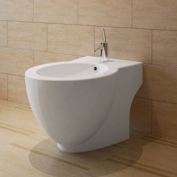 Stylish White Ceramic Toilet & Bidet Set | Hipomarket