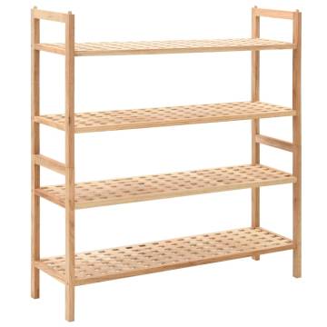 Solid Walnut Wood Shoe Rack - 69x26x81 cm | HipoMarket UK