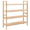 Shoe Rack Solid Walnut Wood 69x26x81 cm Quantity in Package 1 Number of 4 Number of shelves 