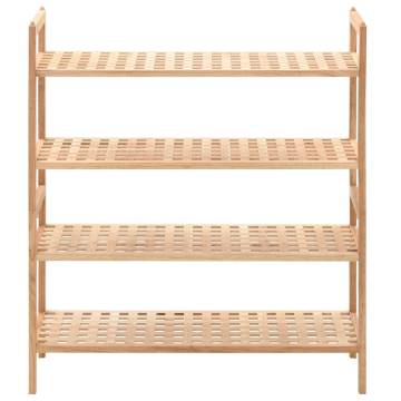 Solid Walnut Wood Shoe Rack - 69x26x81 cm | HipoMarket UK