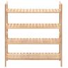 Solid Walnut Wood Shoe Rack - 69x26x81 cm | HipoMarket UK