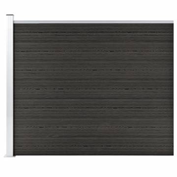 Durable Grey WPC Fence Panel 175x146 cm - Privacy & Security