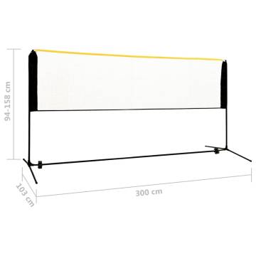 Adjustable Badminton Net 300x103x94-158 cm | Hipomarket UK