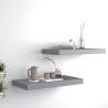 Floating Wall Shelves 2 pcs Grey 50x23x3.8 cm MDF Colour grey Size 50 x 23 x 3.8 cm Quantity in Package 2 Number of Pieces 1 