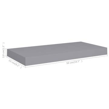 Floating Wall Shelves 2 pcs Grey - Stylish Home Display