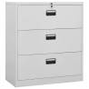 Filing Cabinet Light Grey 90x46x103 cm Steel Colour light grey Size 90 x 46 x 103 cm Quantity in Package 1 