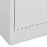 Light Grey Filing Cabinet - Durable Steel 90x46x103 cm