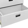 Light Grey Filing Cabinet - Durable Steel 90x46x103 cm