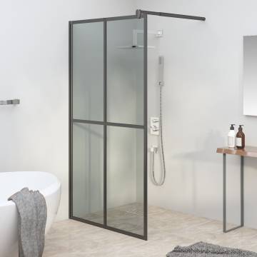 Walk-in Shower Screen 118x190 cm Dark Tempered Glass | HiPo Market