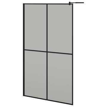 Walk-in Shower Screen 118x190 cm Dark Tempered Glass | HiPo Market