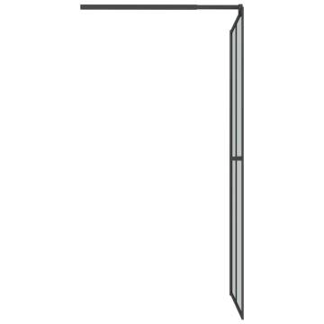 Walk-in Shower Screen 118x190 cm Dark Tempered Glass | HiPo Market