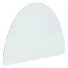 Fireplace Glass Plate Half Round 800x600 mm - Premium Quality