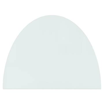 Fireplace Glass Plate Half Round 800x600 mm - Premium Quality