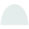 Fireplace Glass Plate Half Round 800x600 mm - Premium Quality