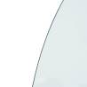 Fireplace Glass Plate Half Round 800x600 mm - Premium Quality