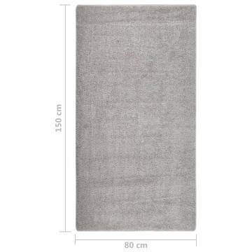 Shaggy Rug Light Grey 80x150 cm - Anti Slip & Soft Comfort