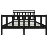 Black Solid Wood Bed Frame 160x200 cm - Hipo Market