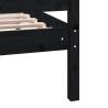 Black Solid Wood Bed Frame 160x200 cm - Hipo Market