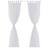 Elegant White Sheer Curtain 140x245 cm - 2 Pcs