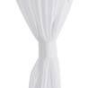 Elegant White Sheer Curtain 140x245 cm - 2 Pcs