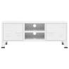 Industrial TV Cabinet White 105x35x42 cm - Durable Metal Design