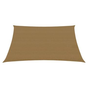 Taupe Sunshade Sail 3x4m - UV & Water Resistant HDPE