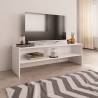 Stylish White TV Cabinet - 120x40 cm Engineered Wood