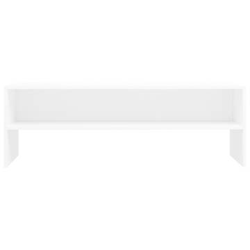 Stylish White TV Cabinet - 120x40 cm Engineered Wood