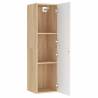 Stylish White & Sonoma Oak TV Cabinets - 2 pcs Set