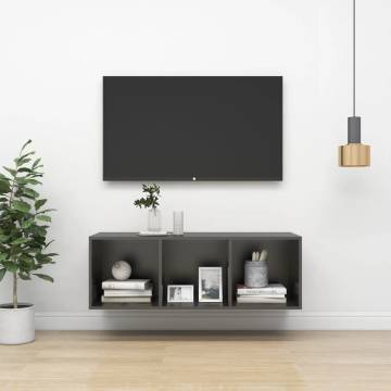 Wall-mounted TV Cabinet Grey - Stylish Storage Solution