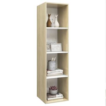 Sonoma Oak & White Wall-Mounted TV Cabinet - 37x37x142.5 cm