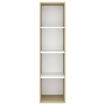 Sonoma Oak & White Wall-Mounted TV Cabinet - 37x37x142.5 cm