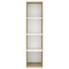 Sonoma Oak & White Wall-Mounted TV Cabinet - 37x37x142.5 cm