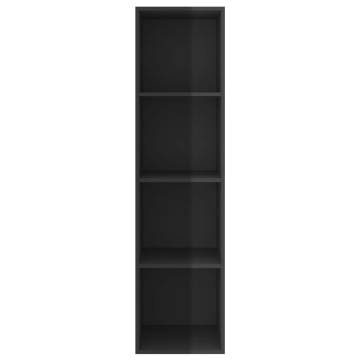 High Gloss Black Wall-Mounted TV Cabinet | HipoMarket