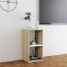 Stylish White and Sonoma Oak TV Cabinet - 72x35x36.5 cm