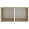 Stylish White and Sonoma Oak TV Cabinet - 72x35x36.5 cm