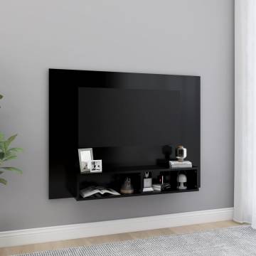 Elegant Wall TV Cabinet - Black 120x23.5x90 cm | HipoMarket