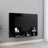 Wall TV Cabinet Black 120x23.5x90 cm Engineered Wood Colour black Quantity in Package 1 