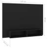 Elegant Wall TV Cabinet - Black 120x23.5x90 cm | HipoMarket