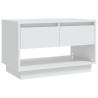 Stylish White TV Cabinet - 70x41x44 cm Engineered Wood