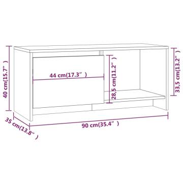 Concrete Grey TV Cabinet 90x35x40 cm - Stylish Storage Solution