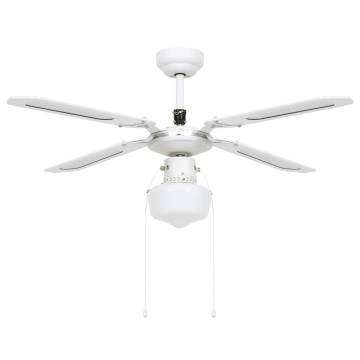 Ceiling Fan with Light 106 cm White - Stylish & Functional